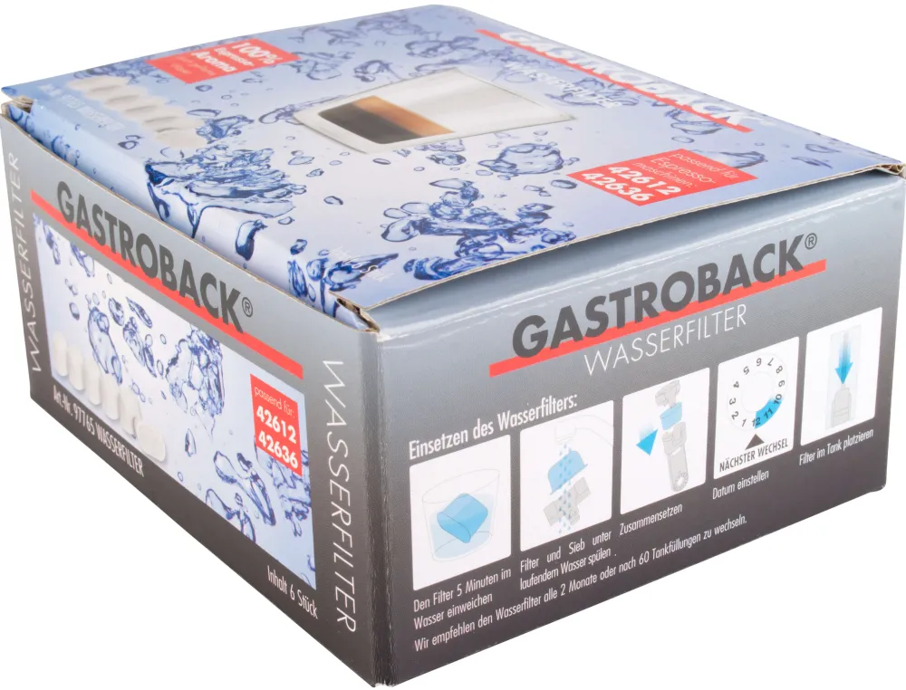 Barstuff Anti-Kalk Wasserfilter für Gastroback (6 Stk.)