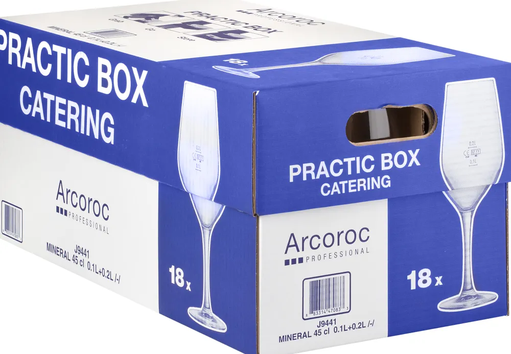 Barstuff Arcoroc Weinglas, Mineral- 450ml, 0,1l + 0,2l Eiche (18 Stk.)