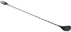 Barstuff Barlöffel mit Gabel, gunmetal black - 40cm