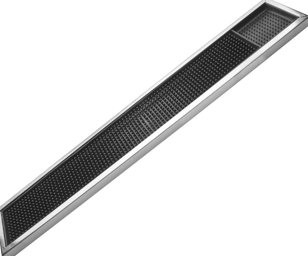 Barstuff Barmatte, mit Edelstahlrahmen - 61x10cm