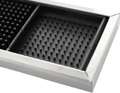 Barstuff Barmatte, mit Edelstahlrahmen - 61x10cm