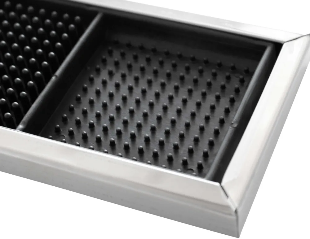 Barstuff Barmatte, mit Edelstahlrahmen - 61x10cm