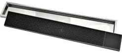 Barstuff Barmatte, mit Edelstahlrahmen - 61x10cm