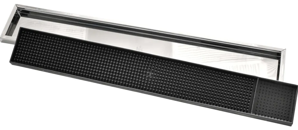 Barstuff Barmatte, mit Edelstahlrahmen - 61x10cm