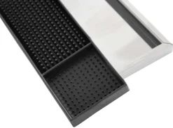 Barstuff Barmatte, mit Edelstahlrahmen - 61x10cm