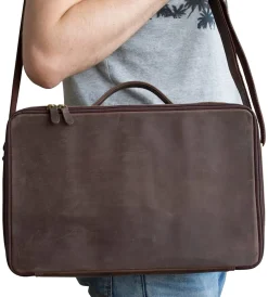 Barstuff Bartasche aus Leder, braun, Prime Bar - mit Barzubehör (Tin in Tin)