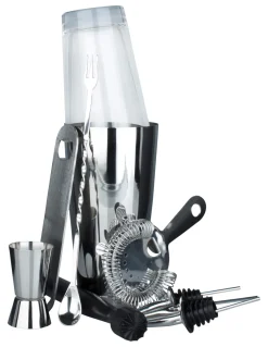 Barstuff Bartasche schwarz - mit Cocktailset
