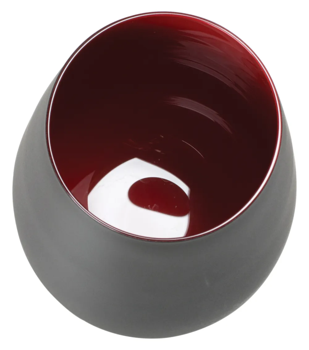 Barstuff Becher, matt schwarz/rot, Elements Stölzle - 465ml