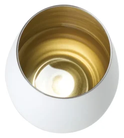 Barstuff Becher, matt weiß/gold, Elements Stölzle - 465ml