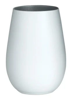 Barstuff Becher, matt weiß/silber, Elements Stölzle - 465ml