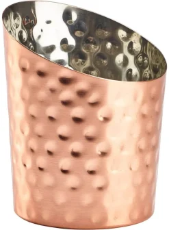 Barstuff Becher, Schrägschnitt, gehämmert, kupferfarben - Edelstahl (11,6cm)