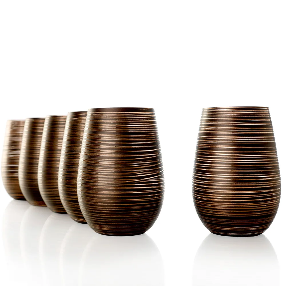 Barstuff Becher Twister schwarz-bronze, Stölzle - 465ml