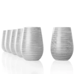 Barstuff Becher Twister weiß-silber, Stölzle - 465ml
