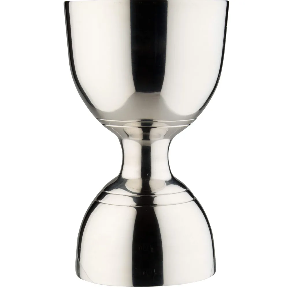 Barstuff Bell-jigger / Doppelmessbecher, silberfarben - Edelstahl (30/60ml)