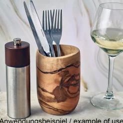 Barstuff Besteckhalter aus Olivenholz - 8x13cm