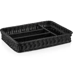Barstuff Besteckkorb Polypropylen schwarz - 40x30x6,5cm