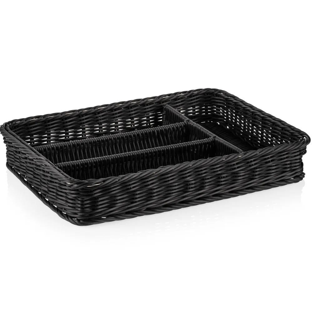 Barstuff Besteckkorb Polypropylen schwarz - 40x30x6,5cm