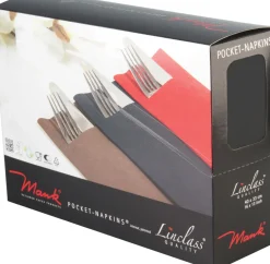 Barstuff Besteckserviette Linclass, 33x40cm, 1/8Falz - schwarz (300 Stk.)