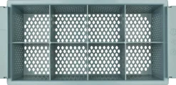 Barstuff Besteck-Spülkorb, PP Kunststoff grau, stapelbar - 42,5x20,5x15cm