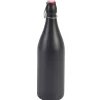 Barstuff Bügelflasche Steingut, schwarz - 1,0l (6 Stk.)