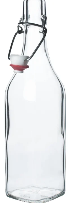 Barstuff Bügelverschlussflasche eckig - 500ml