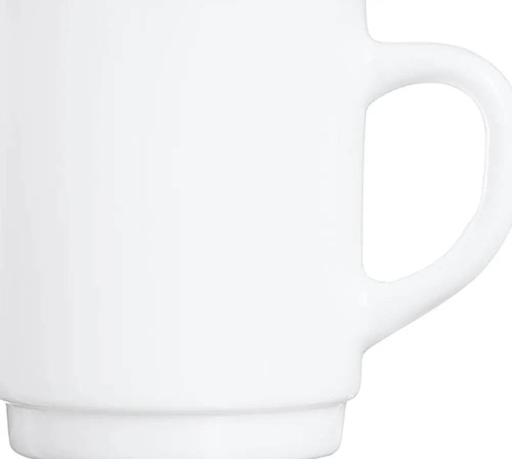 Barstuff Bockbecher / Tasse Opalglas weiß, Luminarc - 290ml (12 Stk.)