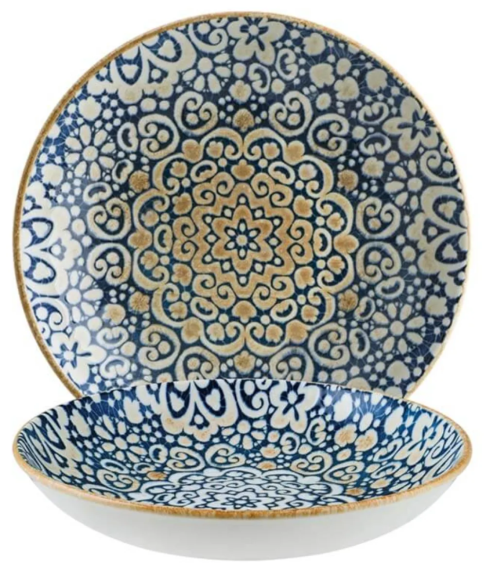 Barstuff Bonna Alhambra Bloom Teller tief 25cm blau - 6 Stück