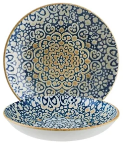 Barstuff Bonna Alhambra Bloom Teller tief 23cm blau - 6 Stück