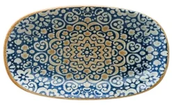 Barstuff Bonna Alhambra Gourmet Platte oval 15x8,5cm blau - 12 Stück