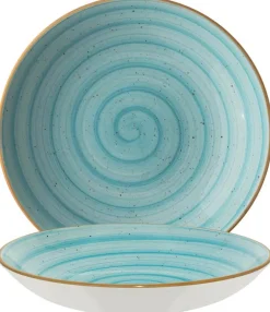 Barstuff Bonna Aura Aqua Bloom Teller tief 25cm türkis - 6 Stück