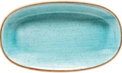 Barstuff Bonna Aura Aqua Gourmet Platte oval 19x11cm türkis - 12 Stück