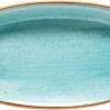 Barstuff Bonna Aura Aqua Gourmet Platte oval 24x14cm türkis - 12 Stück