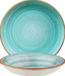 Barstuff Bonna Aura Aqua Gourmet Teller tief 20cm türkis - 12 Stück