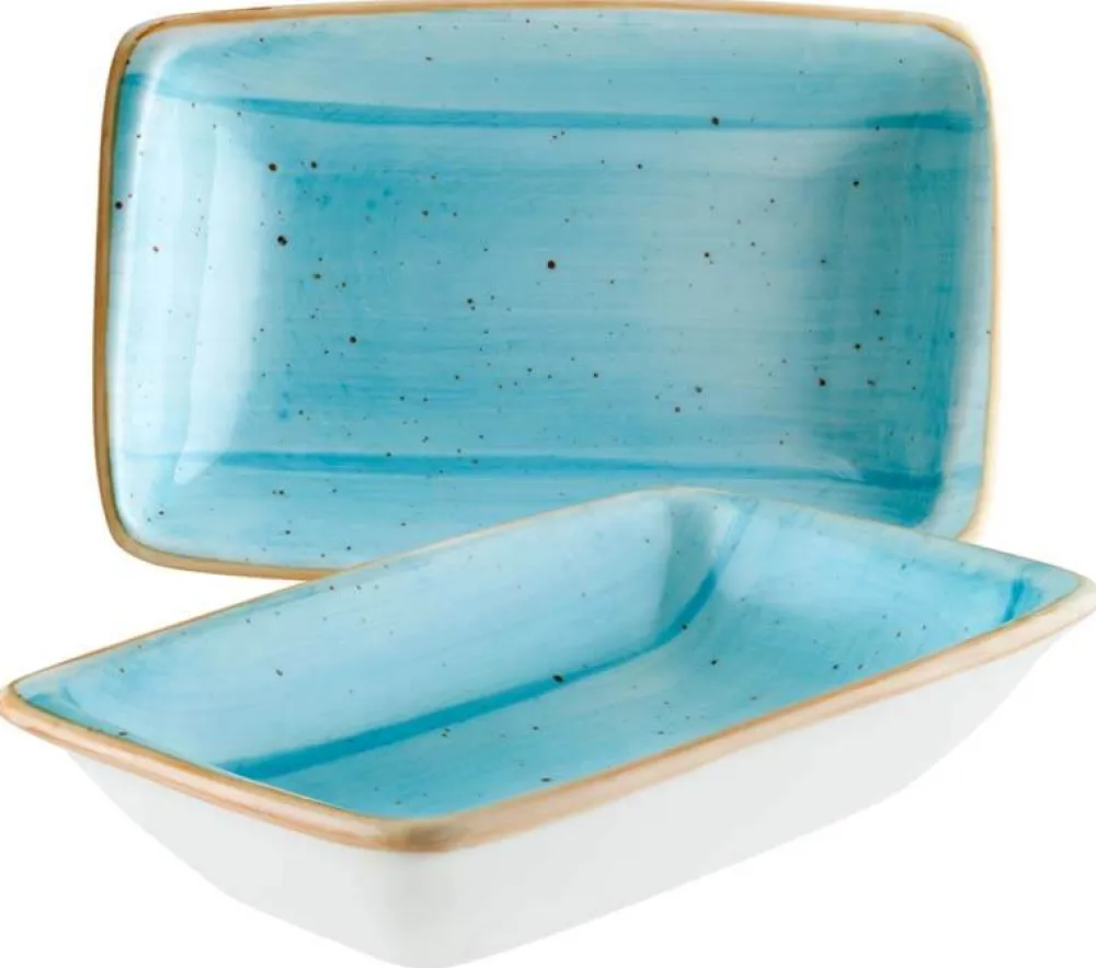 Barstuff Bonna Aura Aqua Moove Rechteckschale 16x9cm türkis - 12 Stück