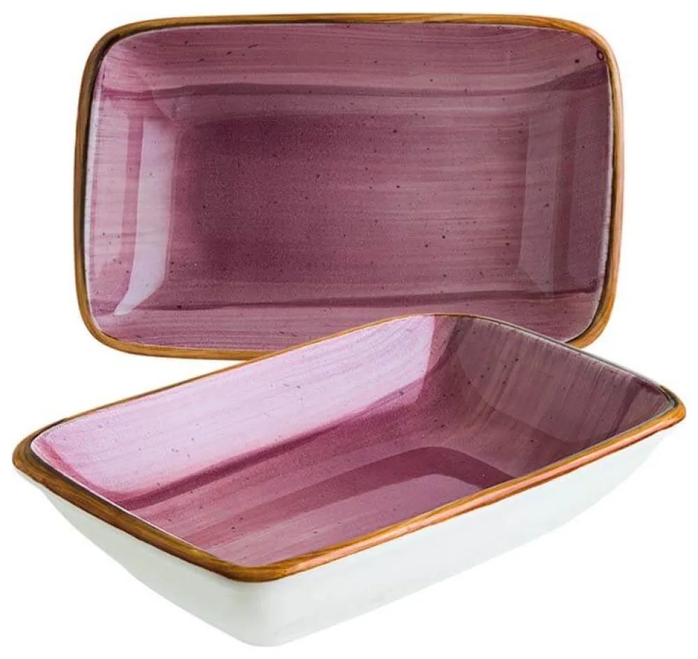Barstuff Bonna Aura Blackberry Moove Rechteckschale 16x9cm lila - 12 Stück