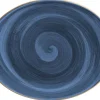 Barstuff Bonna Aura Dusk Moove Platte oval 31x24cm blau - 6 Stück