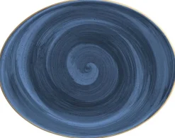 Barstuff Bonna Aura Dusk Moove Platte oval 31x24cm blau - 6 Stück