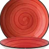 Barstuff Bonna Aura Passion Bloom Teller tief 23cm rot - 6 Stück