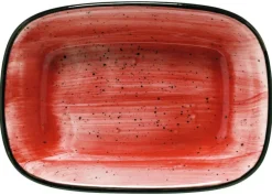 Barstuff Bonna Aura Passion Gourmet Rechteckschale 17x11,5cm rot - 12 Stück