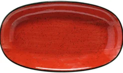 Barstuff Bonna Aura Passion Gourmet Platte oval 19x11cm rot - 12 Stück