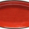 Barstuff Bonna Aura Passion Gourmet Platte oval 24x14cm rot - 12 Stück
