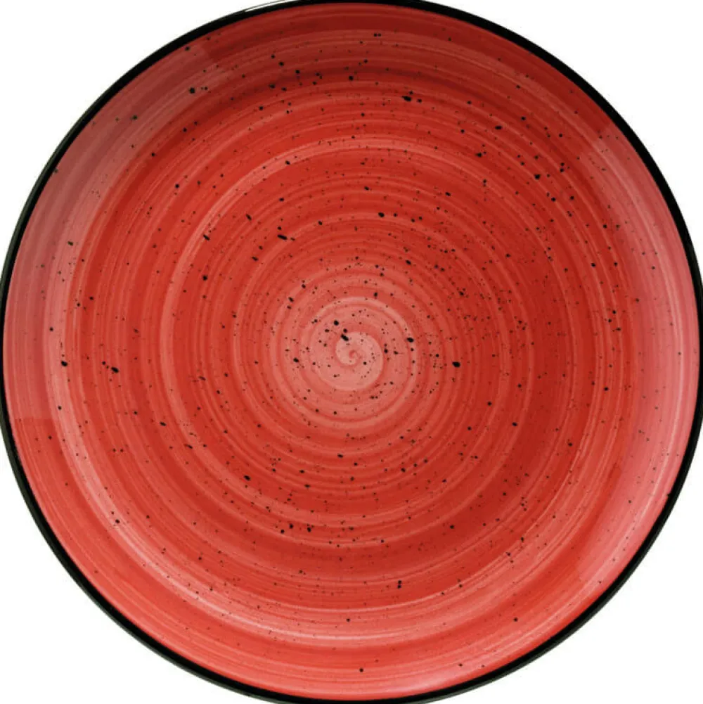 Barstuff Bonna Aura Passion Gourmet Teller flach 25cm rot - 12 Stück