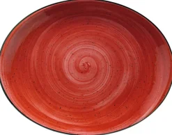 Barstuff Bonna Aura Passion Moove Platte oval 31x24cm rot - 6 Stück