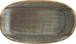 Barstuff Bonna Aura Space Gourmet Platte oval 34x19cm grau - 6 Stück