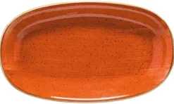 Barstuff Bonna Aura Terracotta Gourmet Platte oval 19x11cm orange - 12 Stück