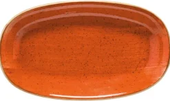 Barstuff Bonna Aura Terracotta Gourmet Platte oval 24x14cm orange - 12 Stück