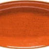 Barstuff Bonna Aura Terracotta Gourmet Platte oval 34x19cm orange - 6 Stück