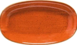 Barstuff Bonna Aura Terracotta Gourmet Platte oval 34x19cm orange - 6 Stück