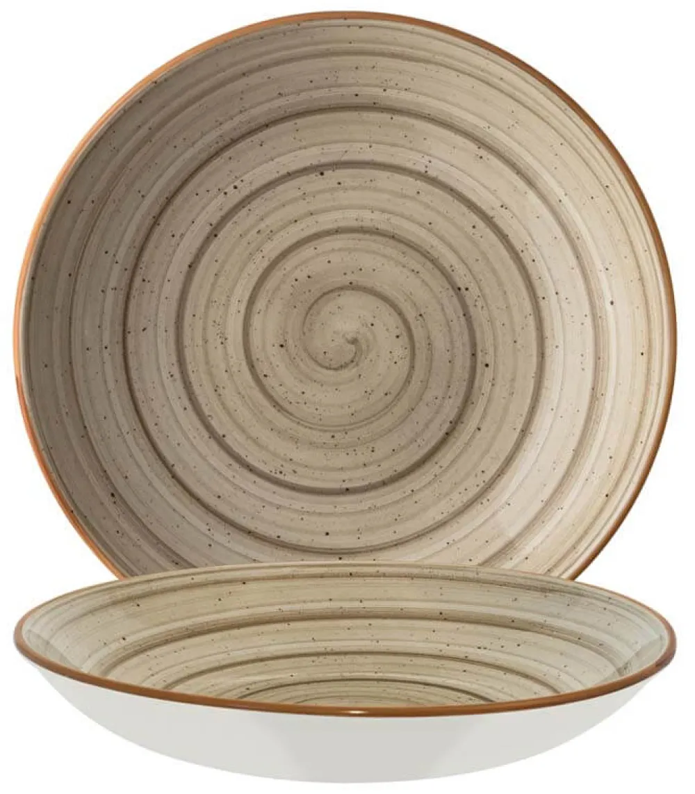 Barstuff Bonna Aura Terrain Bloom Teller tief 25cm beige - 6 Stück