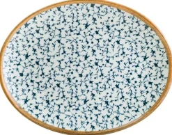 Barstuff Bonna Calif Moove Platte oval 31x24cm blau - 6 Stück